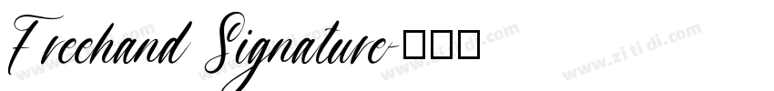 Freehand Signature字体转换